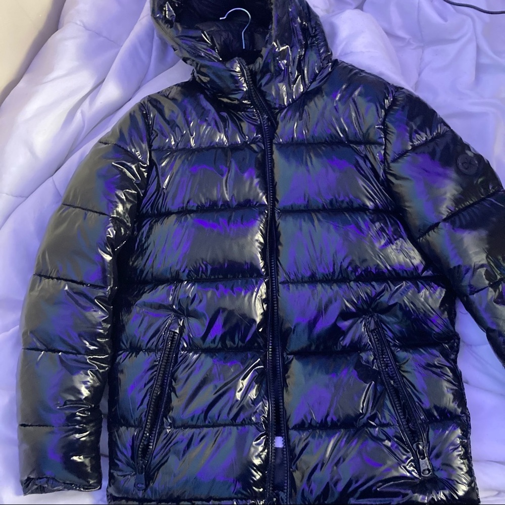 BLACK METALLIC CK PUFFER JACKET 🖤